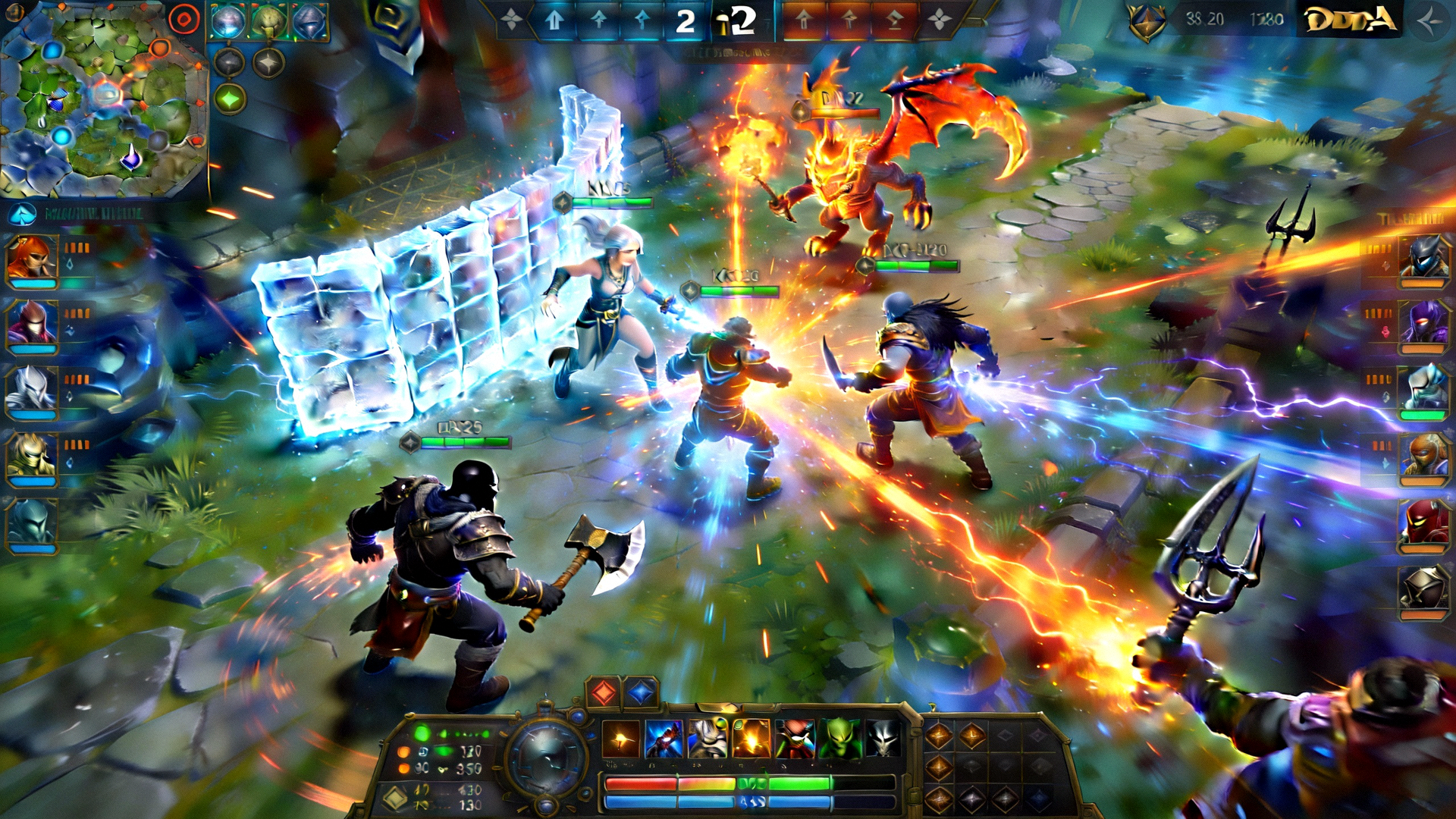 DOTA2国际邀请赛TI比赛画面 - 游戏内激烈团战瞬间